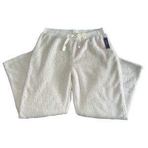 Ambrielle Women’s Cream White Fuzzy Sleepwear Pajama Pant Size XL